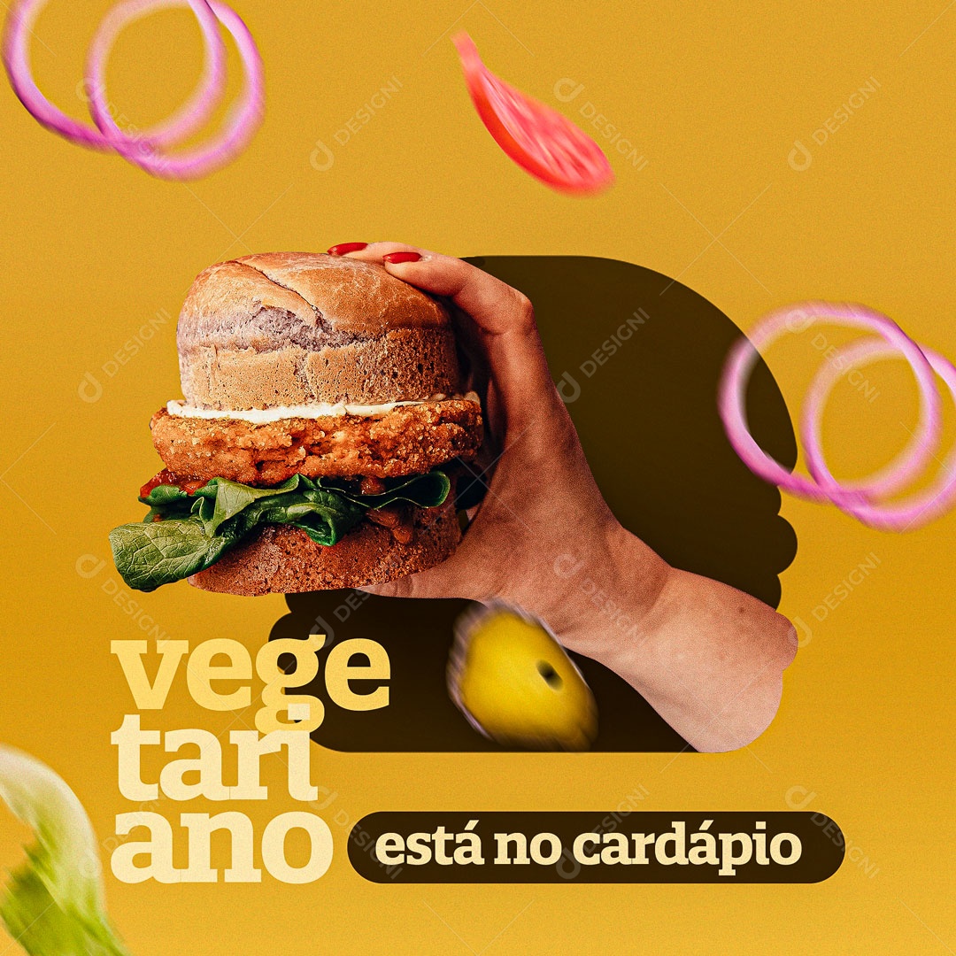 Hamburgueria Burguer Vegetariano Social Media  PSD Editável