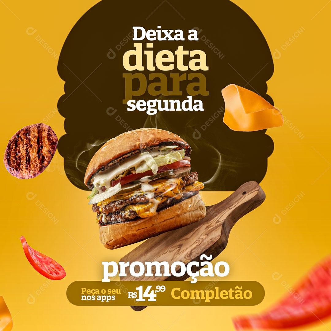 Hamburgueria Burguer Promoção Social Media  PSD Editável