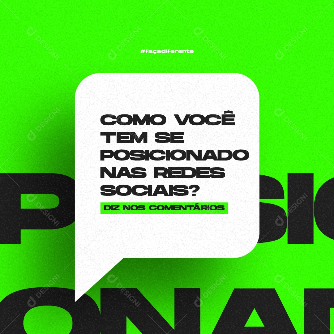 Como Você Tem se Posicionado nas Redes Sociais Marketing Digital Social Media PSD Editável