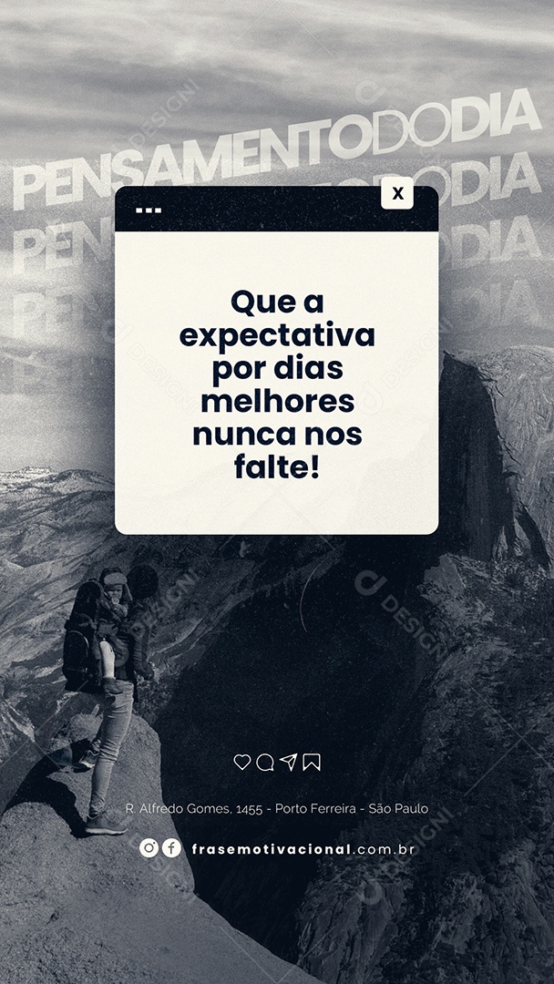 Story Que a Expectativa Por Dia Melhores Frase Motivacional Social Media PSD Editável