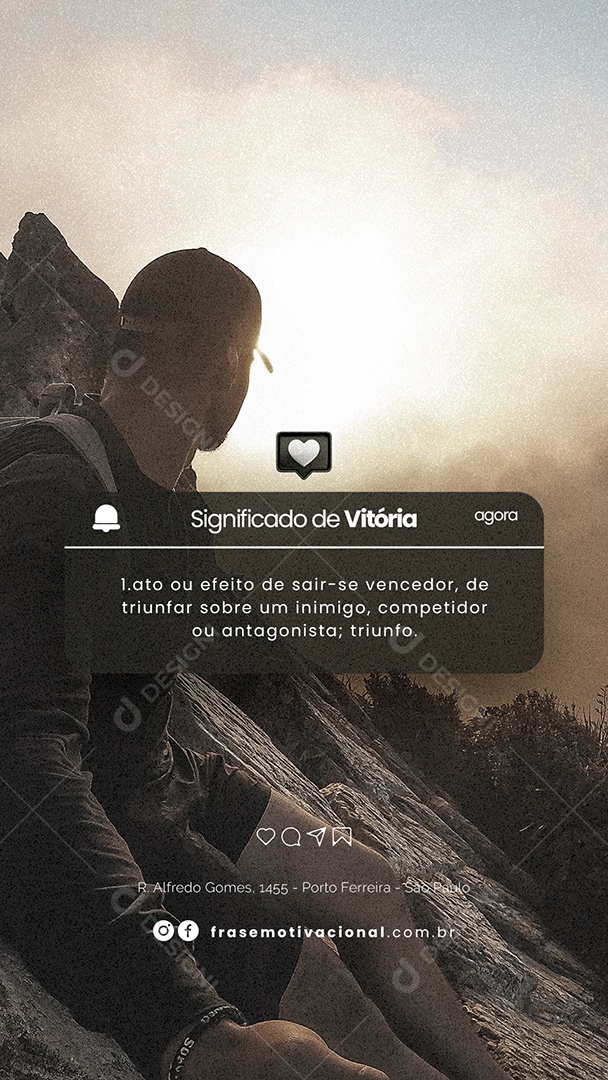 Story Ato ou Efeito de Sair se Vencedor Frase Motivacional Social Media PSD Editável