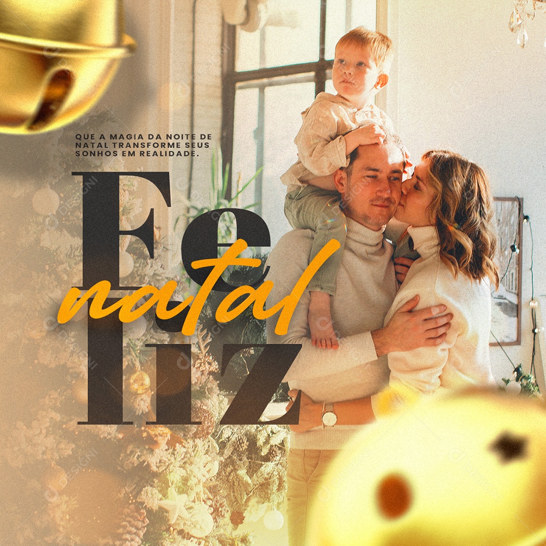 Que a Magia da Noite Transforme Seus Sonhos Em Realidade Feliz Natal Social Media PSD Editável