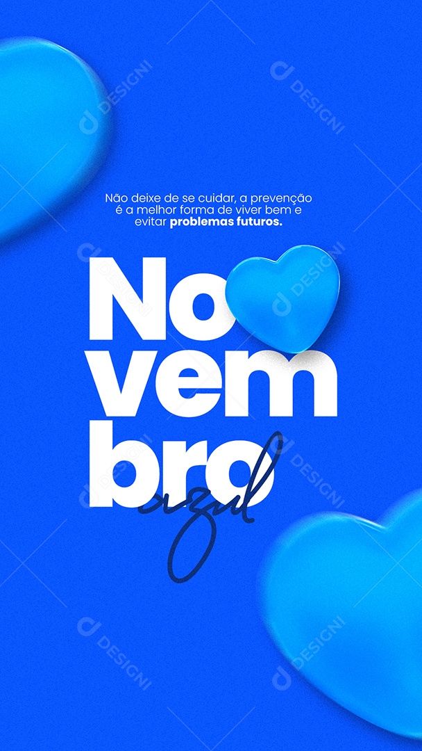 Story Não Deixe de Se Cuidar Novembro Azul Social Media PSD Editável
