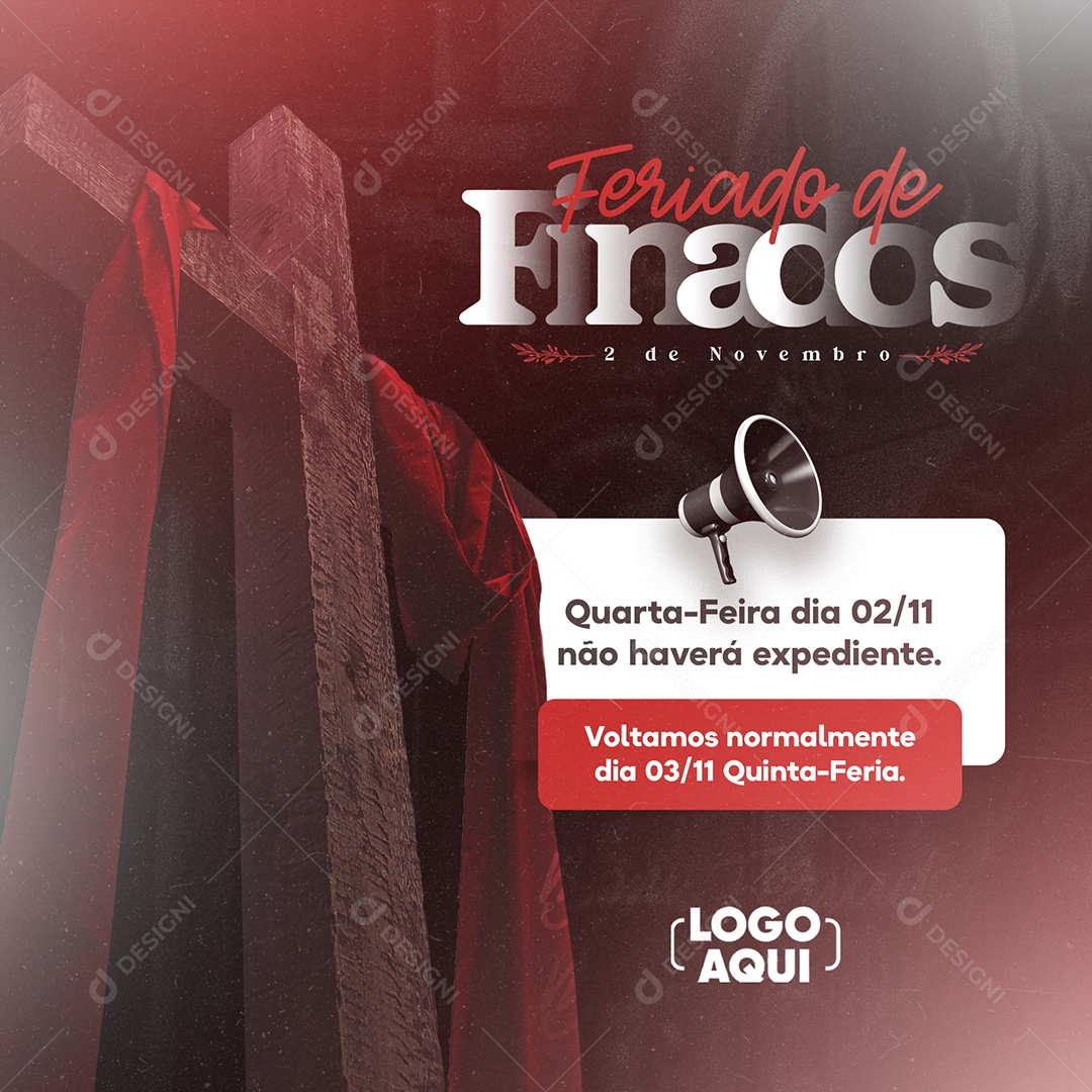 Feriado De Finados Dia 2 De Novembro Social Media PSD Editável