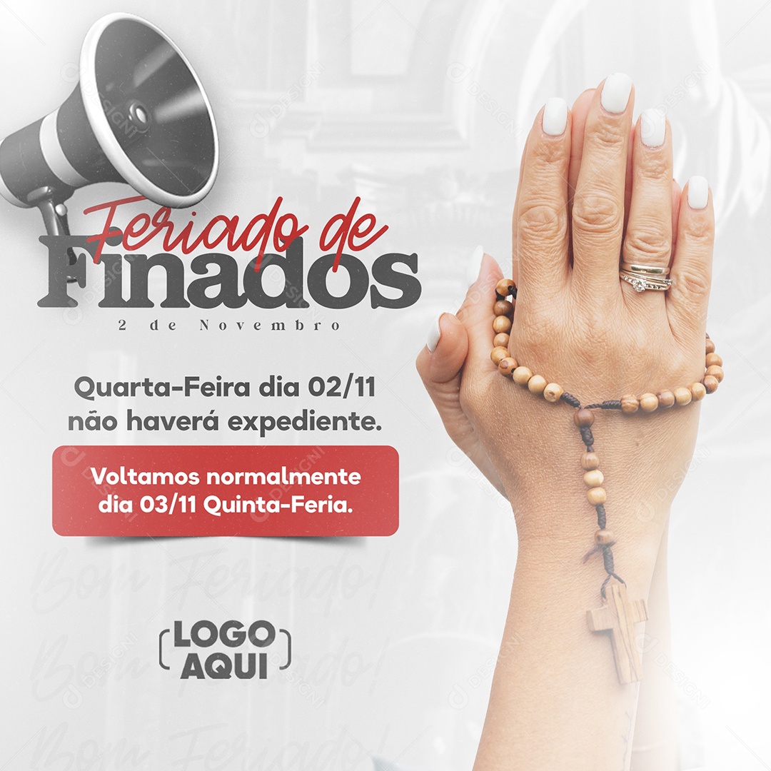 Feriado De Finados Dia 2 De Novembro Social Media PSD Editável