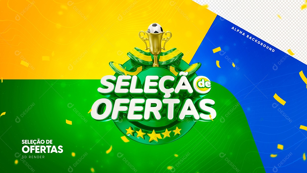 Selo 3D Para Composição Promoção De Copa PSD
