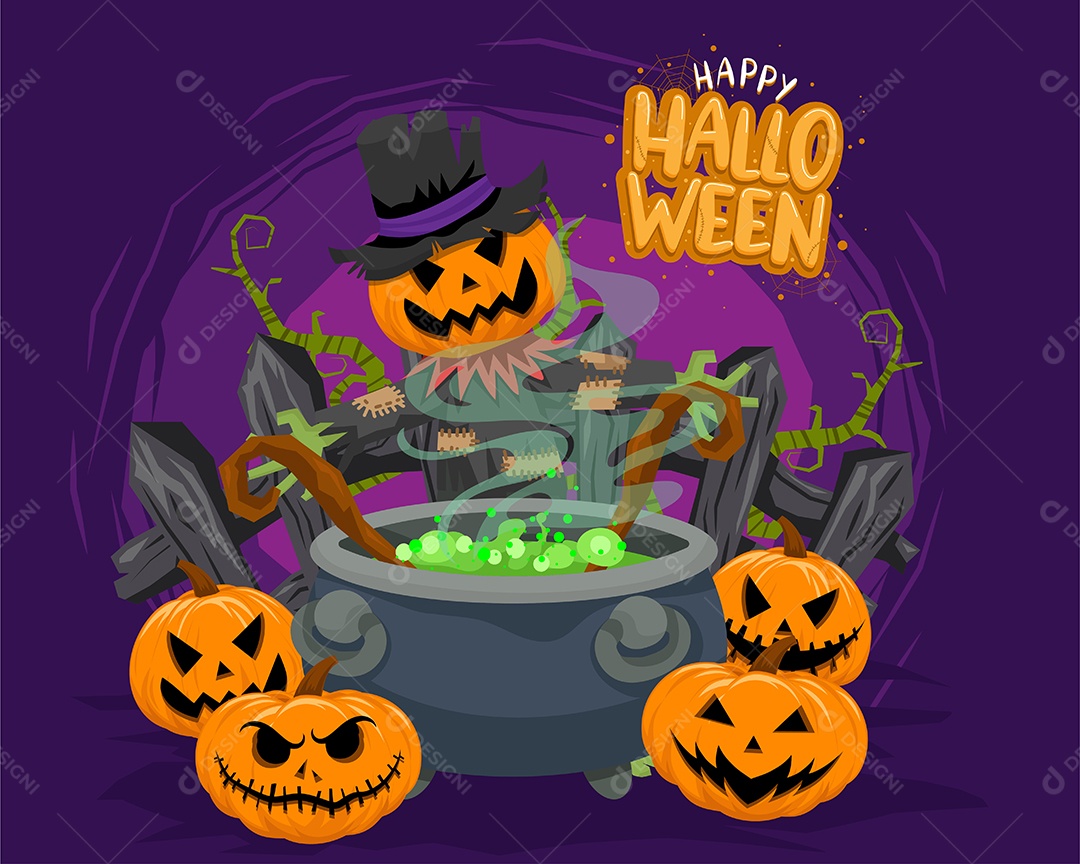 Feliz dia das bruxas doces ou travessuras Cartaz para convite