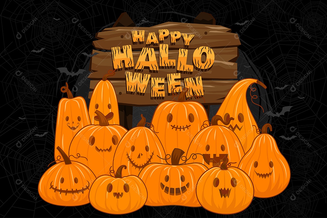 Feliz dia das bruxas doces ou travessuras Cartaz para convite