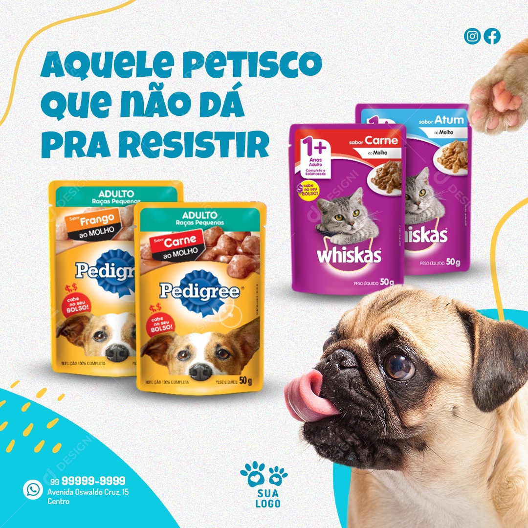 Aquele Petisco Que Não Dá Pra Resistir Social Media PSD Editável