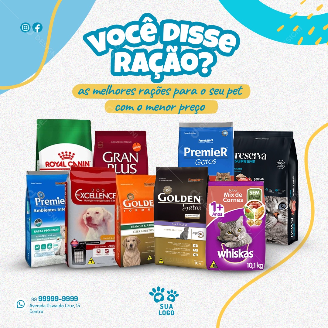 Did you say Ration The Best Rations For Your Pet With The Lowest Price Social Media Editable PSD