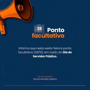 Ponto Facultativo Comunicado Aviso Social Media PSD Editável