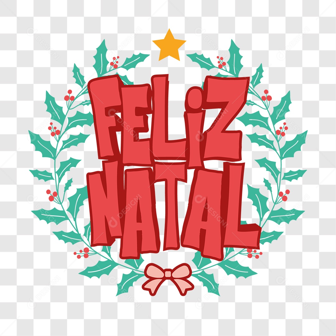 Lettering Feliz Natal EPS + PNG