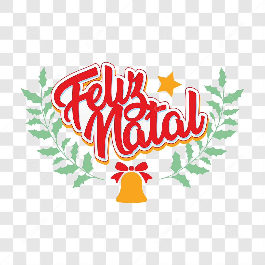 Lettering Feliz Natal EPS + PNG