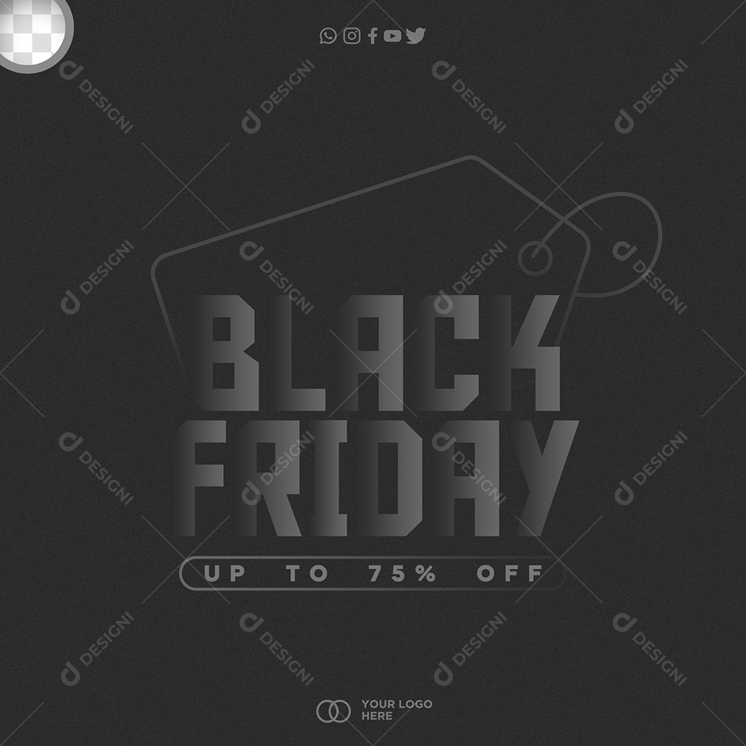 Template Post Social Media Black Friday PSD Editável