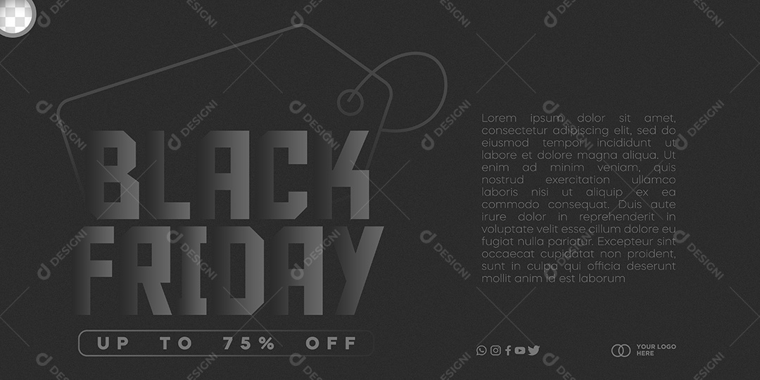 Editable Black Friday PSD Social Media Post Template
