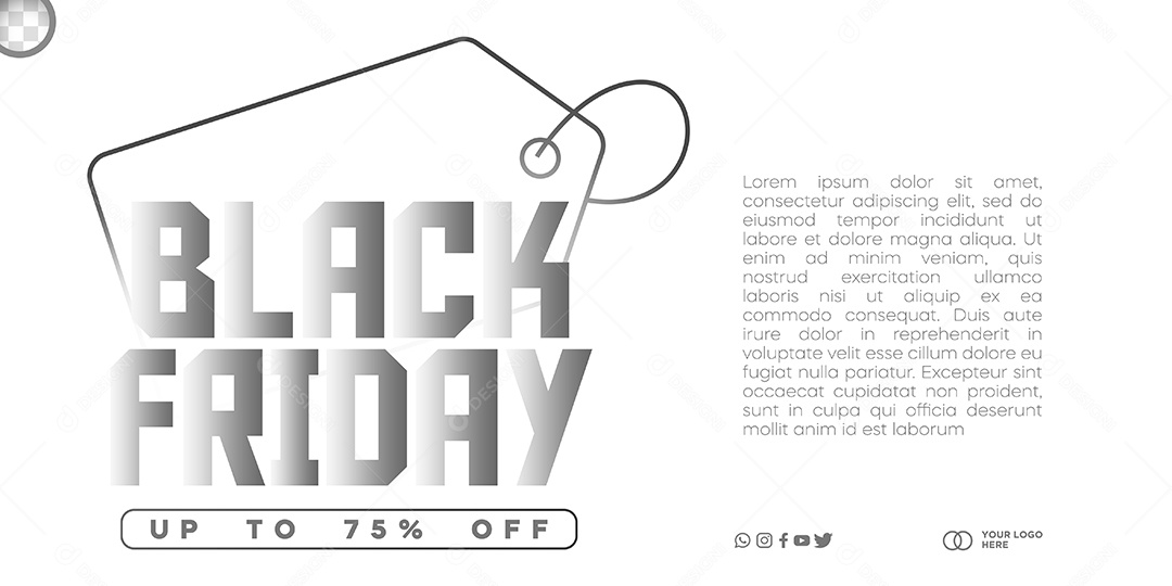 Template Post Social Media Black Friday PSD Editável