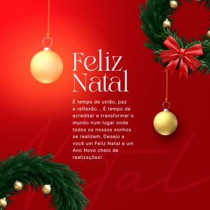 É Tempo de União Paz e Reflexão Feliz Natal Social Media PSD Editável