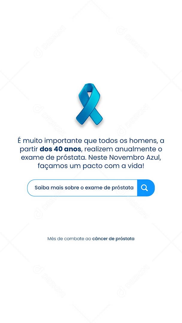 Story Mês de Combate ao Câncer de Próstata Novembro Azul Social Media PSD Editável