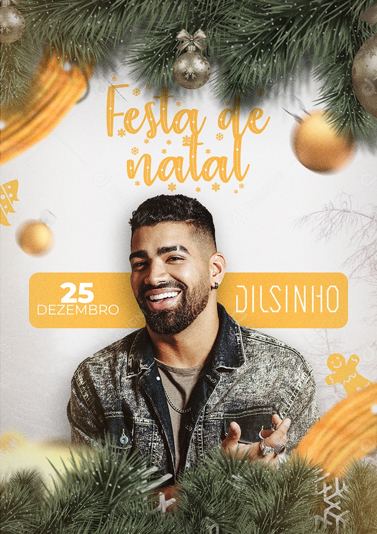 Festa de Natal Dilsinho Flyer Social Media PSD Editável