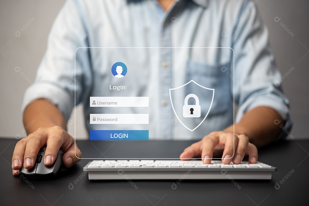 Proteção de dados pessoais contra hackers. Segurança de acesso à internet de segurança de informações pessoais data.