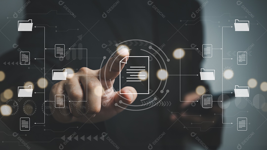 Document Management System (DMS) software online big data gerenciar arquivos de conhecimento e documentação de negócios Tecnologia.
