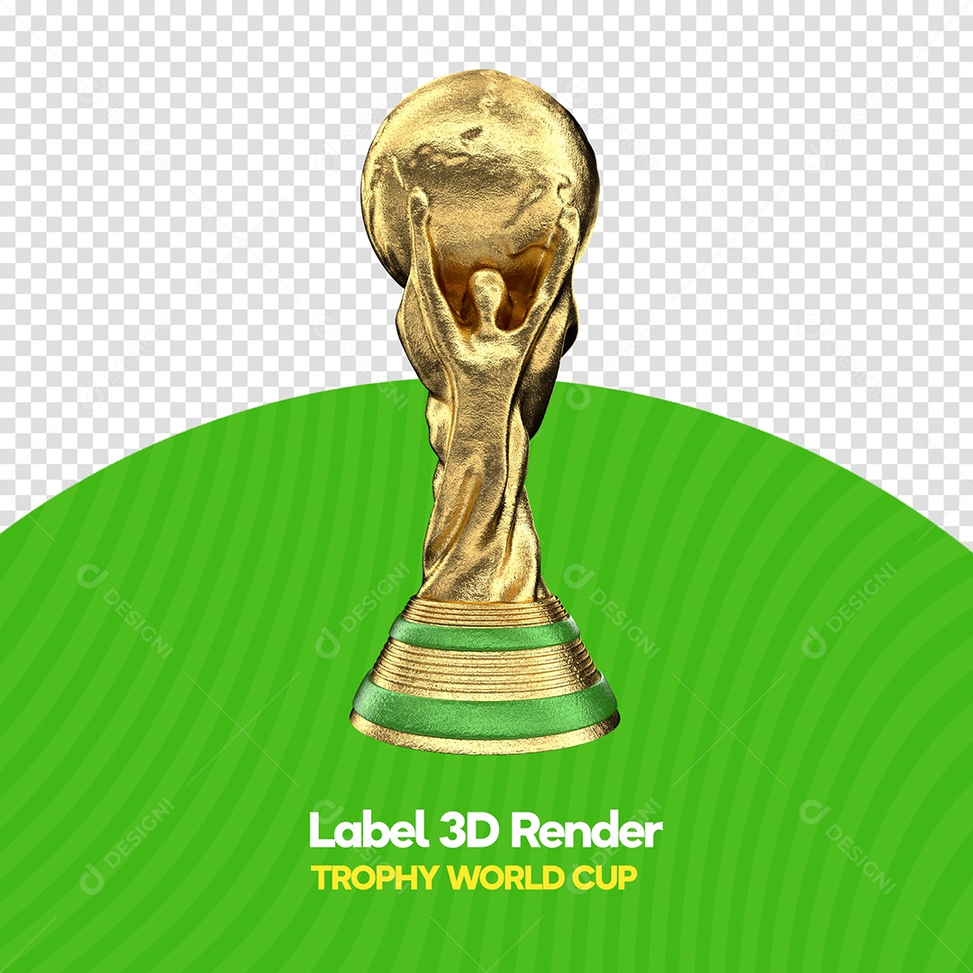Troféu da Copa do Mundo Elemento 3D para Composição PSD