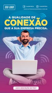 Social Media Provedor de Internet A Qualidade de Conexão PSD Editável