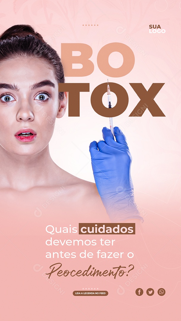 Quais Cuidados Devemos Ter Antes de Realizar o Procedimento Botox Social Media PSD Editável