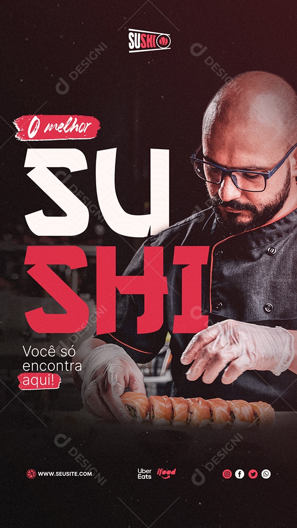 Bateu a Fome Peça Com a Gente Social Media PSD Editável