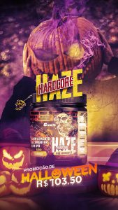 Promoção de Halloween Hardcore Haze Social Media PSD Editável