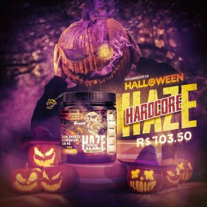 Promoção de Halloween Hardcore Haze Social Media PSD Editável
