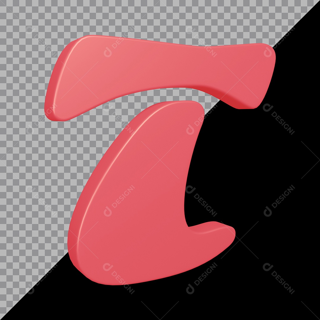 Elemento 3D Para Composição Letra T Rosa PSD