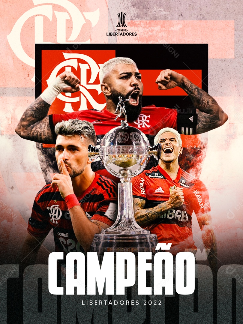 Social Media Jogo de Futebol 29 de Outubro Libertadores Flamengo PSD Editável