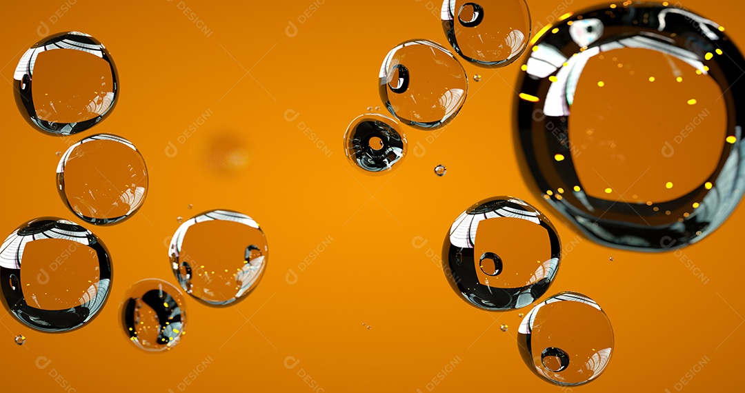 Design hidratante de bolha cosmética no fundo. Fundo de ciência abstrata com bolhas