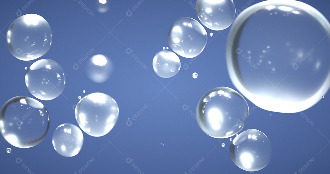 Design hidratante de bolha cosmética no fundo. Fundo de ciência abstrata com bolhas