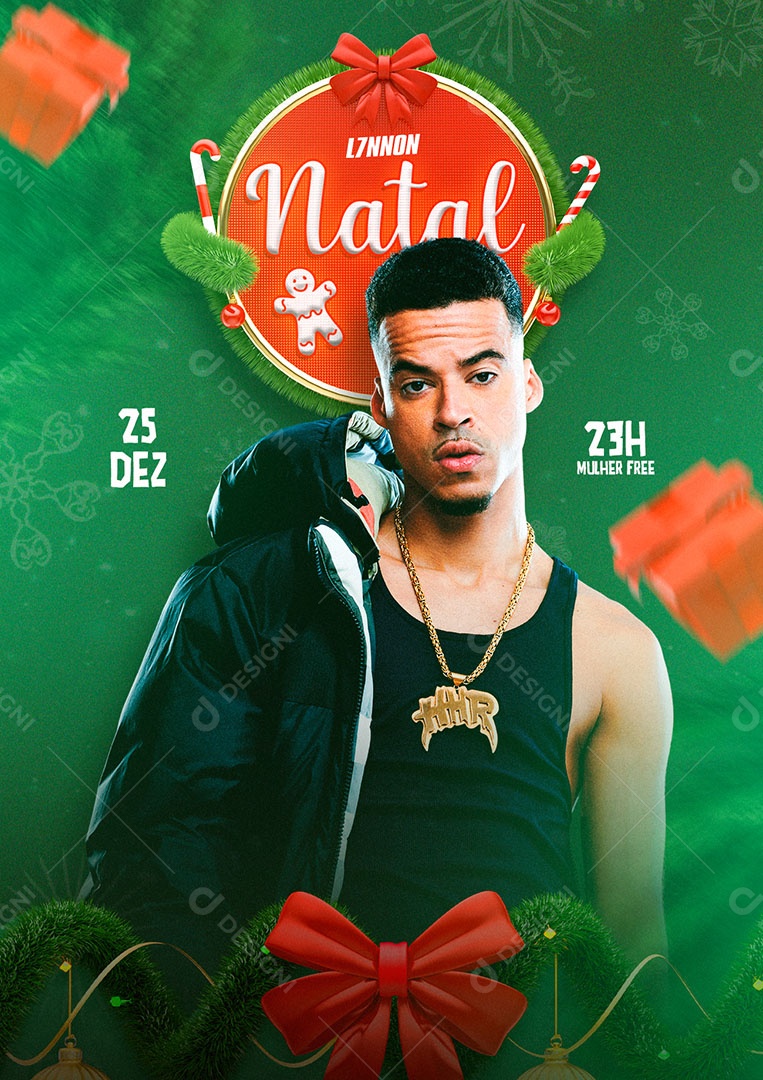Natal L7nnon Flyer Social Media PSD Editável