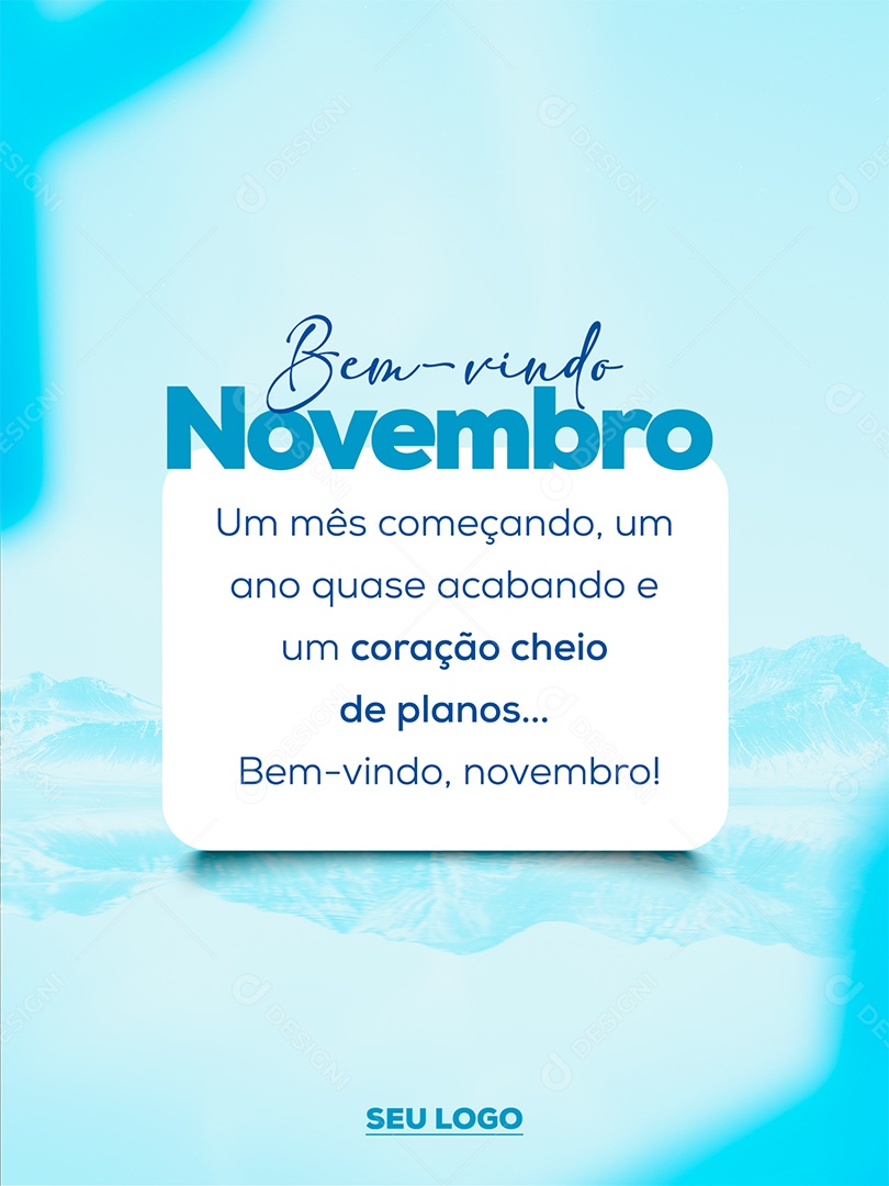 Um Mês Começando Bem Vindo Novembro Social Media PSD Editável