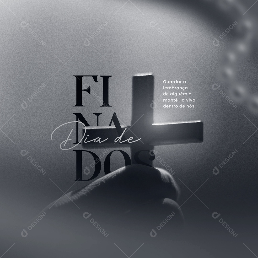 Guardar a Lembrança de Alguém Dia de Finados Social Media PSD Editável