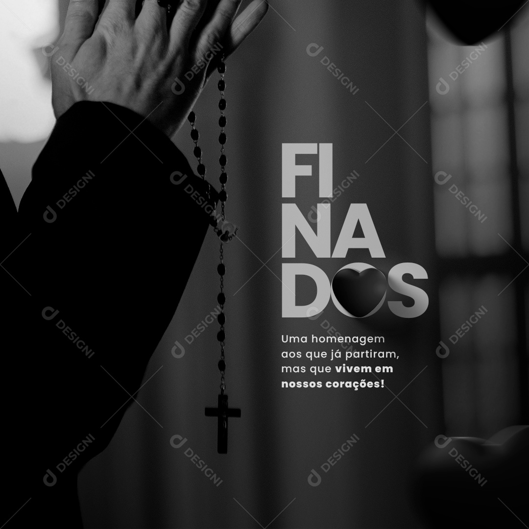 Uma Homenagem Aos que Já Partiram Dia de Finados Social Media PSD Editável