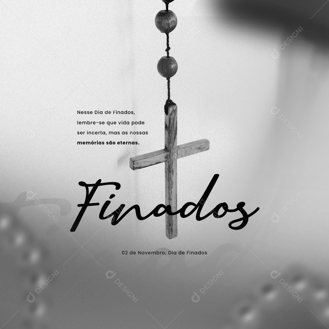 Lembre se Que Vida Pode ser Incerta Dia de Finados Social Media PSD Editável