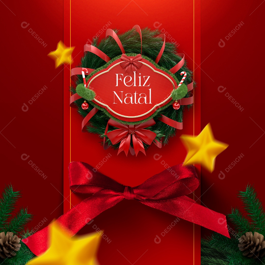 Social Media Feliz Natal E Um Próspero Ano Novo PSD Editável