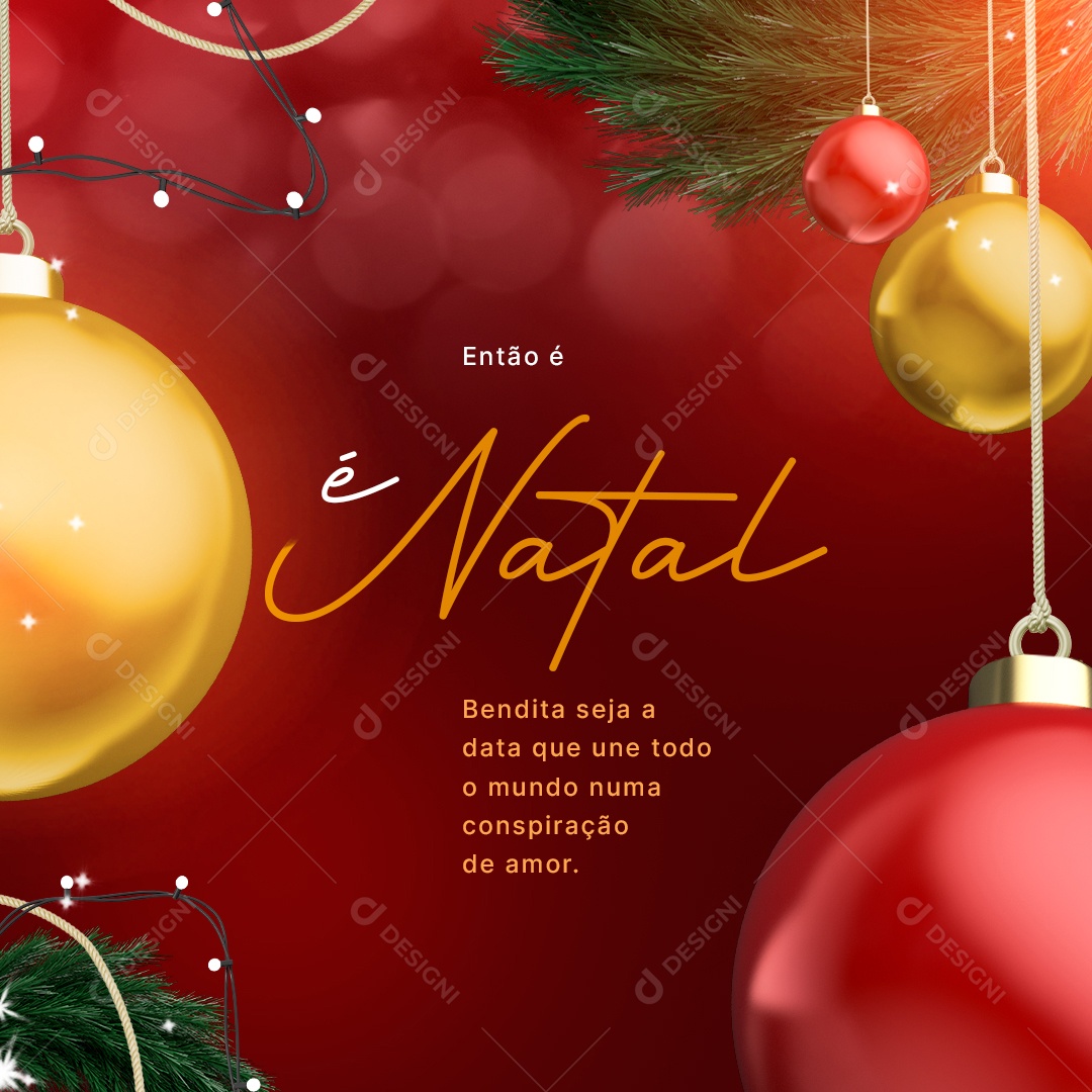 Bendita Seja a Data Que Une Todo o Mundo Feliz Natal Social Media PSD Editável