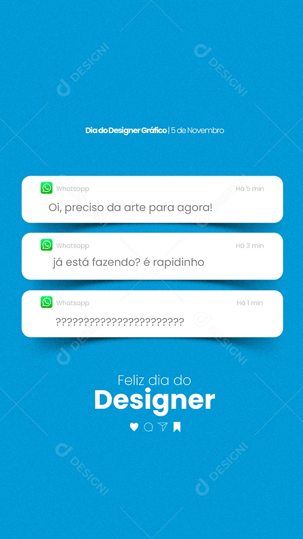 Social Media Feliz Dia do Designer Gráfico 05 de Novembro PSD Editável