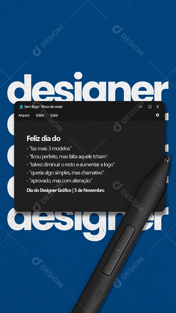 Social Media Story Dia do Designer Gráfico Feliz Dia do PSD Editável