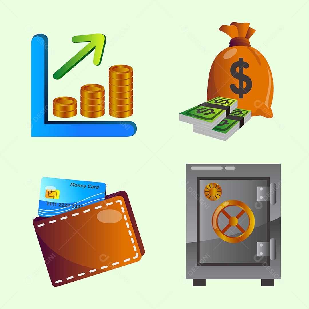 Conjunto de desenho de elemento de objeto no conceito de negócio