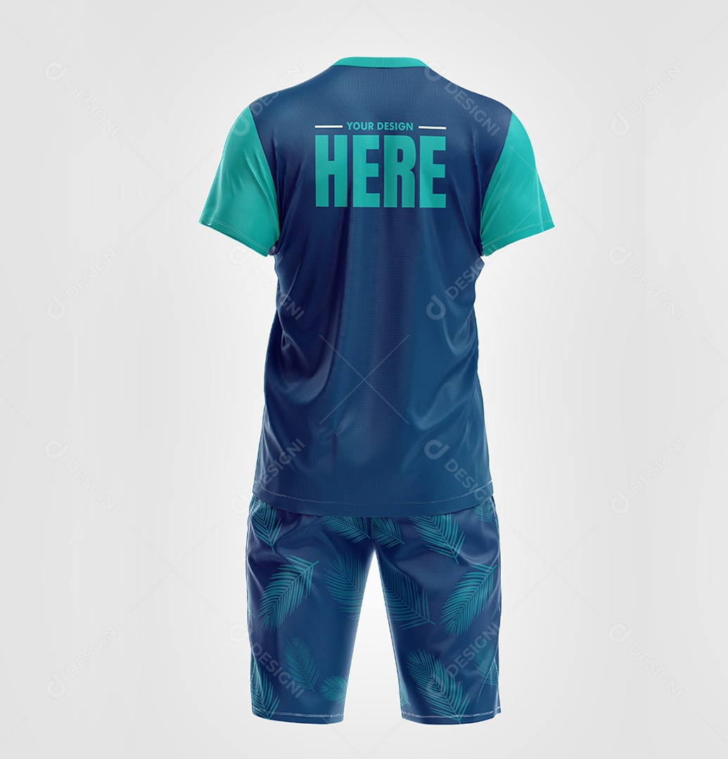 Mockup Camiseta com bermuda - Costas PSD