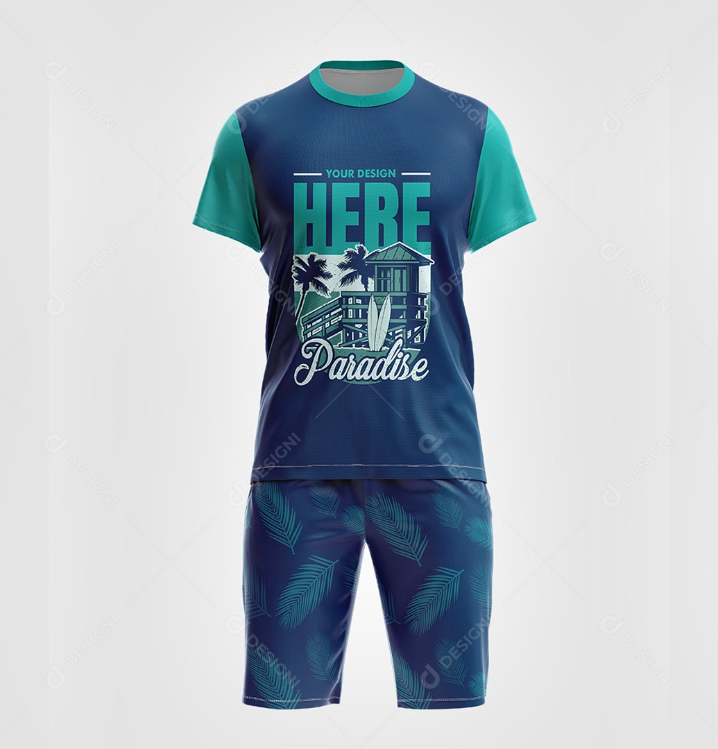 Mockup Camiseta com bermuda - Frente PSD