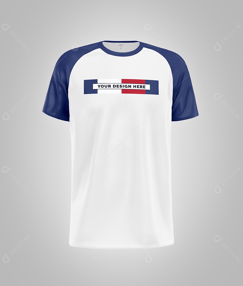 Mockup camiseta raglan - Frente PSD