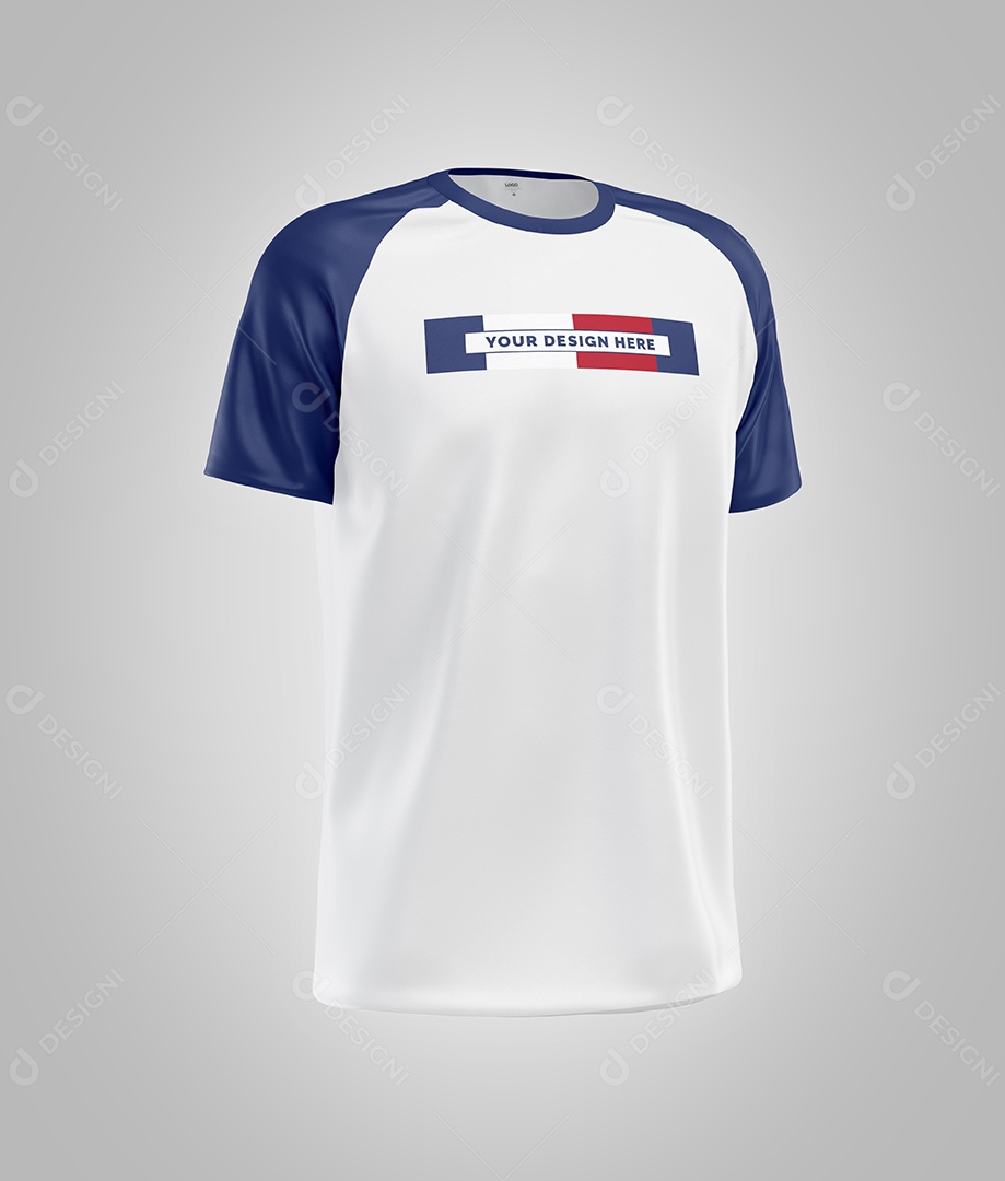 Mockup camiseta raglan - Lateral PSD