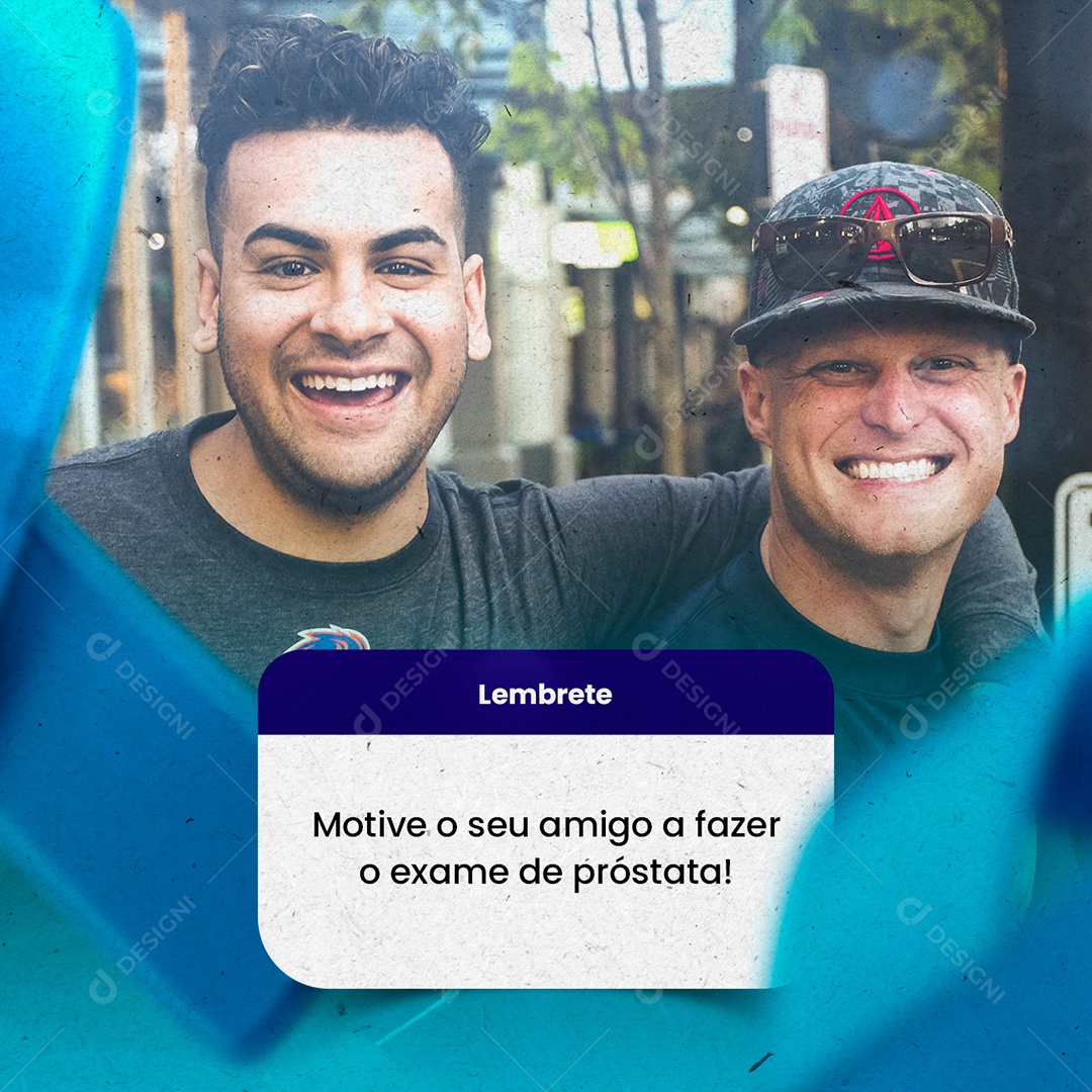 Motive o Seu Amigo a Fazer o Exame de Próstata Novembro Azul Social Media PSD Editável